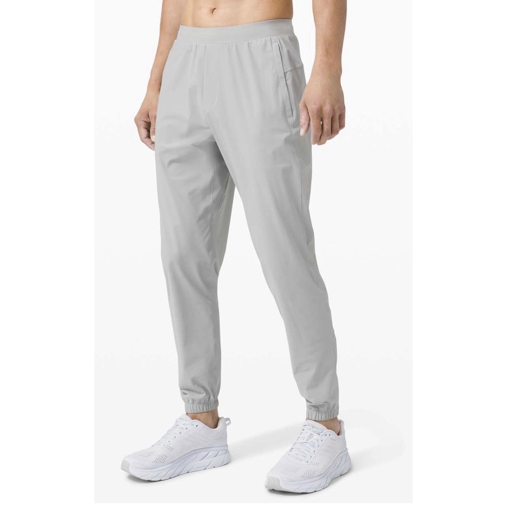 LULULEMON Surge Men Gray Activewear Joggers Pants Zipper Cuffs LM5956S Size M